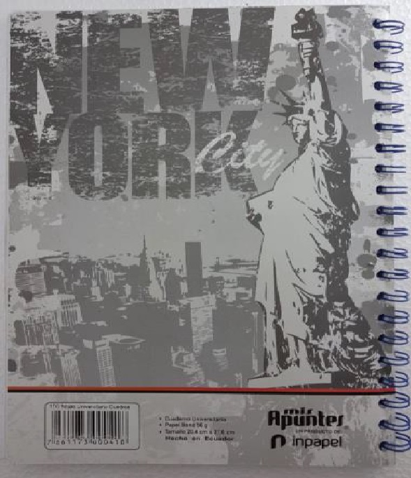 Cuaderno Universitario Anillado Cuadros 100 Hojas - Imagen 2