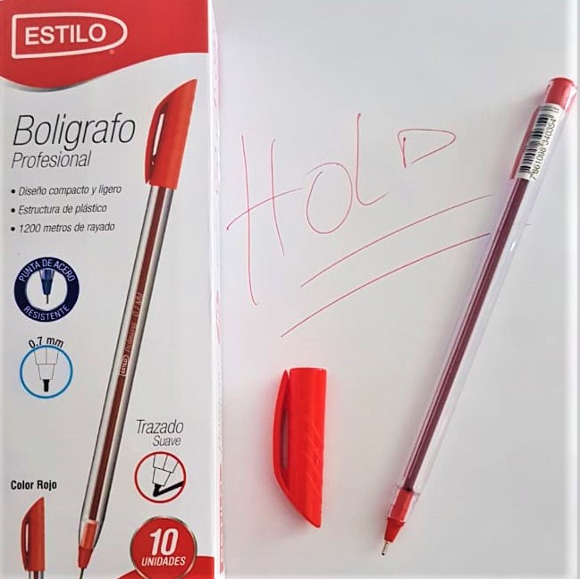 Esfero Gel Estilo Rojo Punta Fina